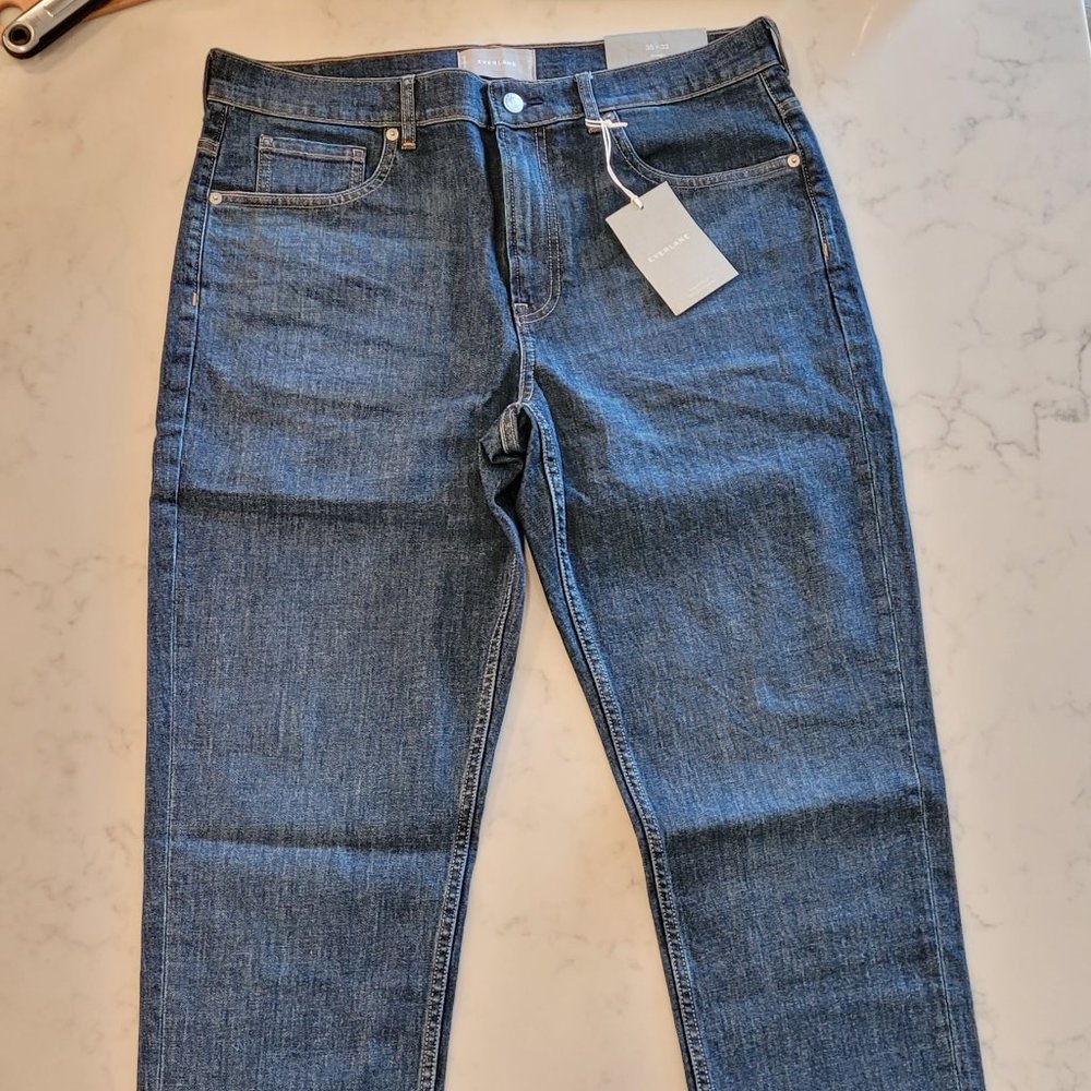 Everlane The Straight Fit Jean Men's 35x32 - Dark Blue Wash